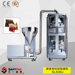 Air free liquid veritcal filling packing machine