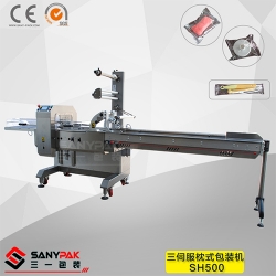 Triple Servo Driven Horizontal Flow Packing Machine